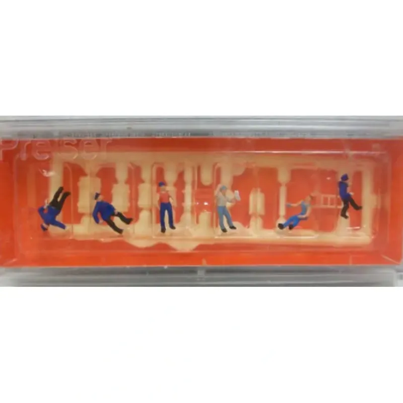 Trains*Preiser 88511 Z Scale Railroad Track Workers Figures with Loads (Set of 6) - Model Train Junction: Quality Parts and Art Supplies
