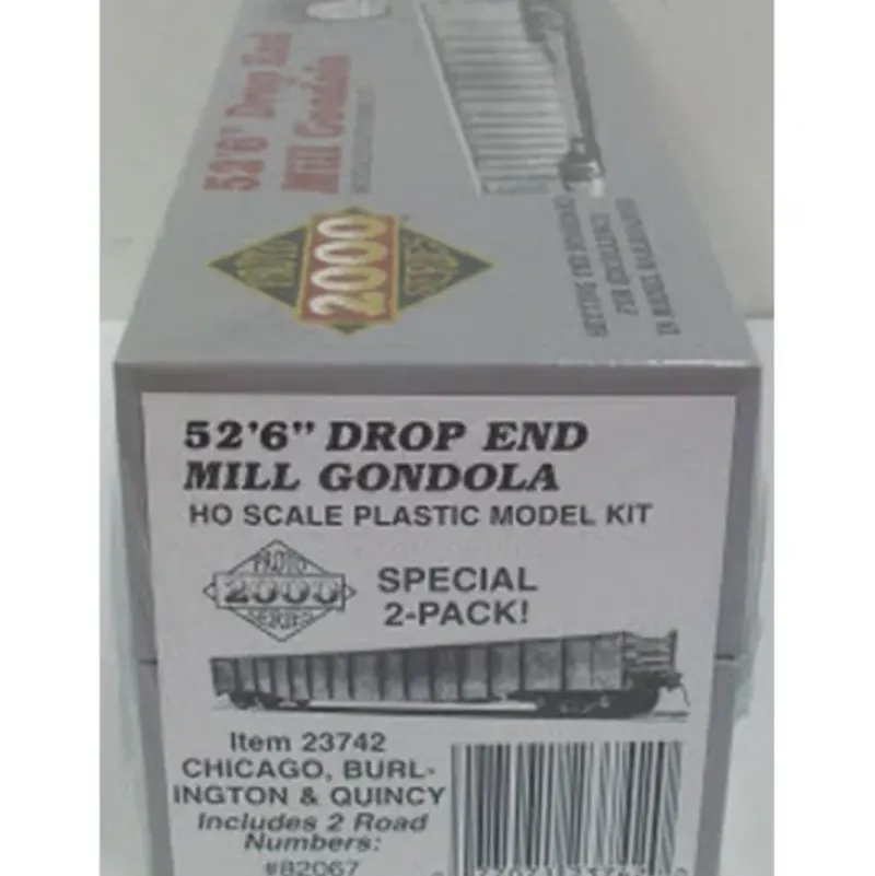 Trains*Proto 2000 23742 HO CB&Q 52'6" Drop End Mill Gondola (Pack of 2) - Model Train Junction: Quality Parts and Art Supplies