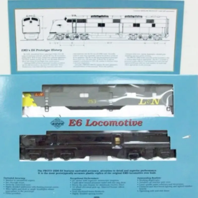 Trains*Proto 2000 23189 HO Life Like L&N E6 Diesel Locomotive w/Mars Light #753 - Model Train Junction: Quality Parts and Art Supplies