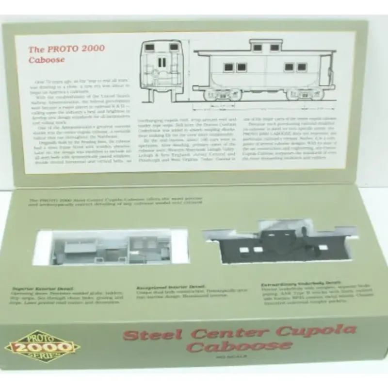 Trains*Proto 2000 8244 Life Like HO Undecorated Center Cupola Illuminated Caboose Kit - Model Train Junction: Quality Parts and Art Supplies
