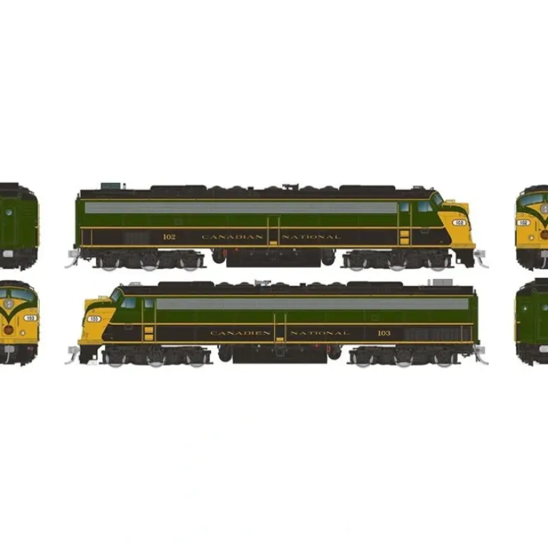Trains*Rapido Trains 028315 HO CN EMD E8A & E8A Diesel Locomotive with HEP (Set of 2) - Model Train Junction: Quality Parts and Art Supplies