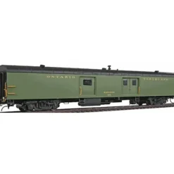 Trains*Rapido Trains 106254 HO Ontario Northland Baggage Express Car #414 (green) - Model Train Junction: Quality Parts and Art Supplies