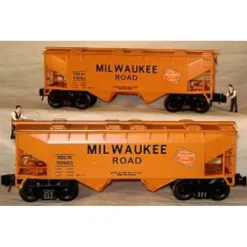 RMT 96316 Milwaukee Road 2-Bay Covered Hopper (Set of 2) - Model Train Junction: Quality Parts and Art Supplies Discount