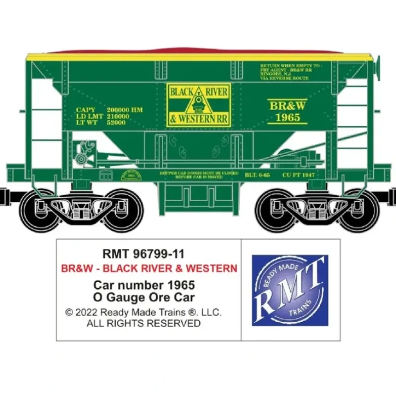 RMT 96799-11 O Black River & Western Ore Car - Model Train Junction: Quality Parts and Art Supplies Best