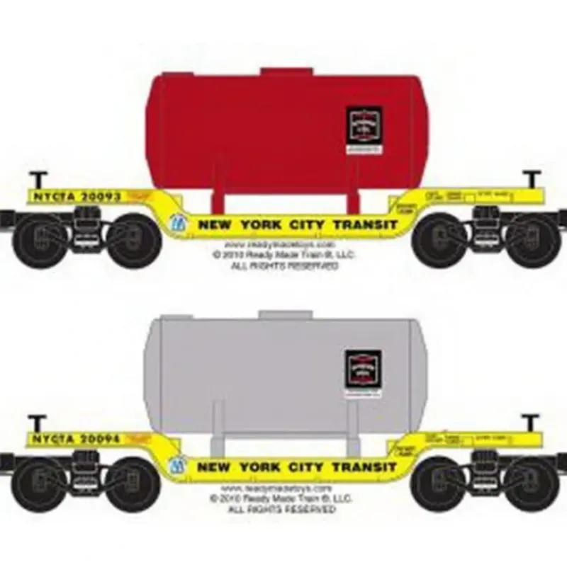 RMT 96573 O Dep.Ctr.Flat Car NY Subway/2pk - Model Train Junction: Quality Parts and Art Supplies Outlet