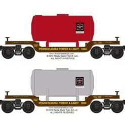 RMT 96576 O Dep.Ctr.Flat Car PP&L/2pk - Model Train Junction: Quality Parts and Art Supplies Hot