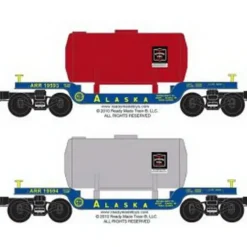 RMT 96533 O 3-Rail Alaska Depressed Center Flat Car (Set of 2) - Model Train Junction: Quality Parts and Art Supplies Discount