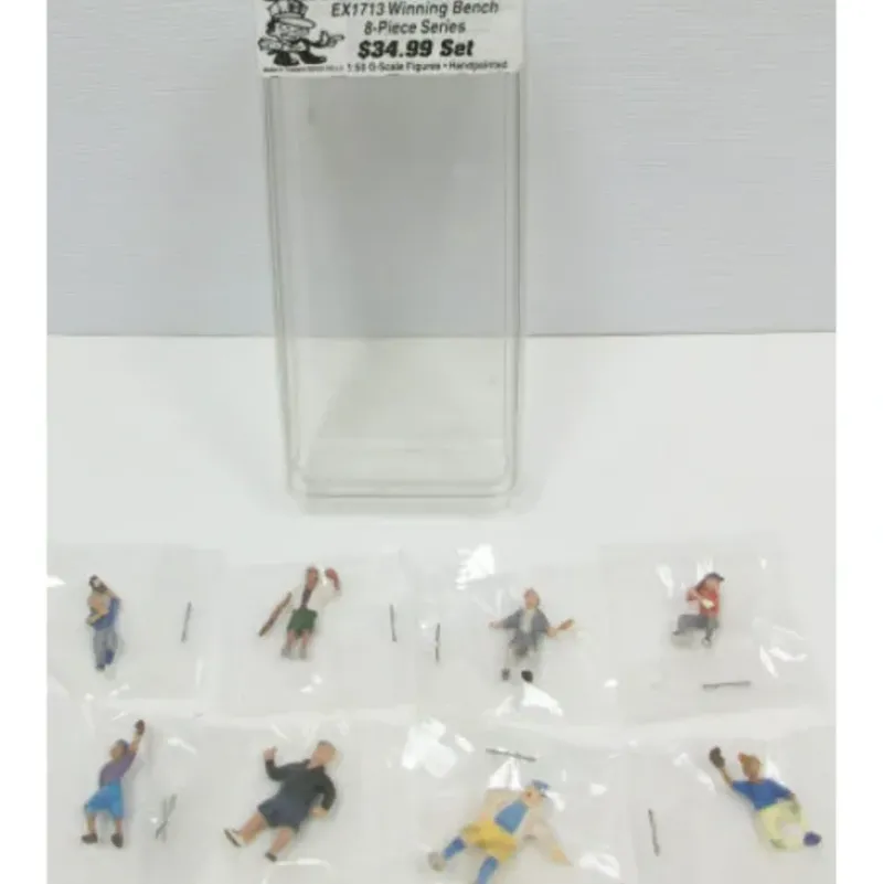 Sandlot Baseball EX1713 8-Piece Winning Bench Figures - Model Train Junction: Quality Parts and Art Supplies Best