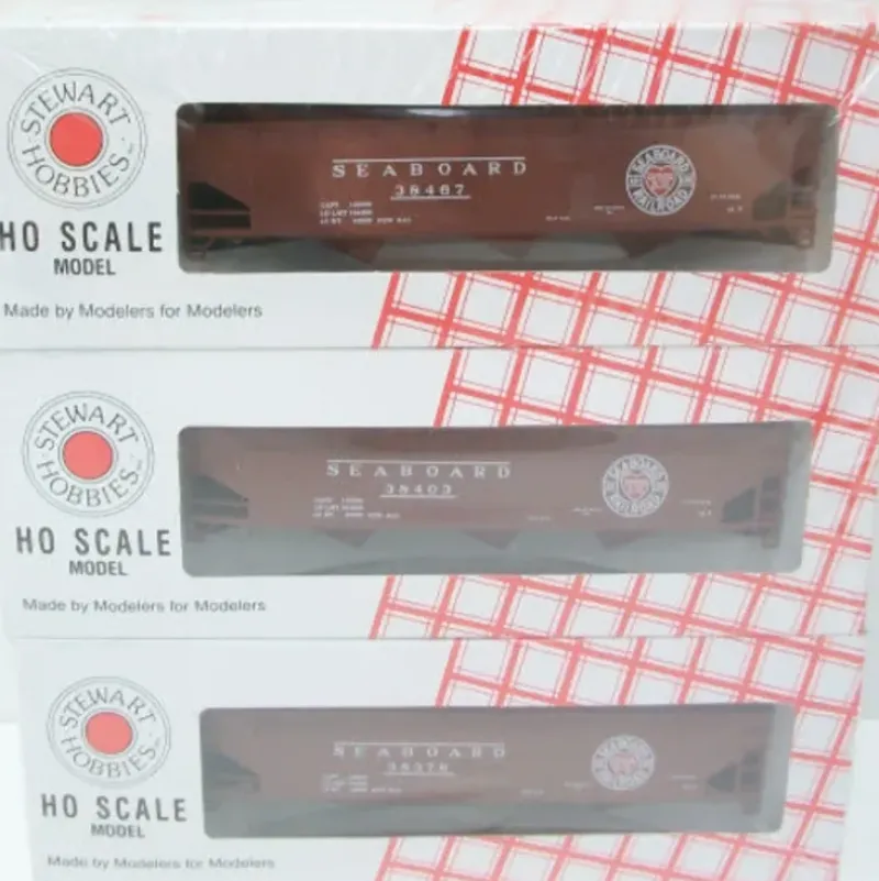 Stewart 10304 HO Seaboard Air Line 70-Ton Three-Bay Triple Offset Hopper (6) - Model Train Junction: Quality Parts and Art Supplies Discount