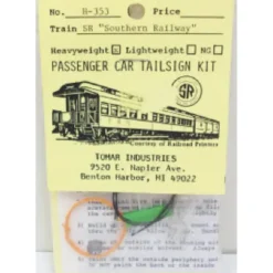 Tomar Industries 353 Southern Lighted Drumhead Sign Kit - Model Train Junction: Quality Parts and Art Supplies