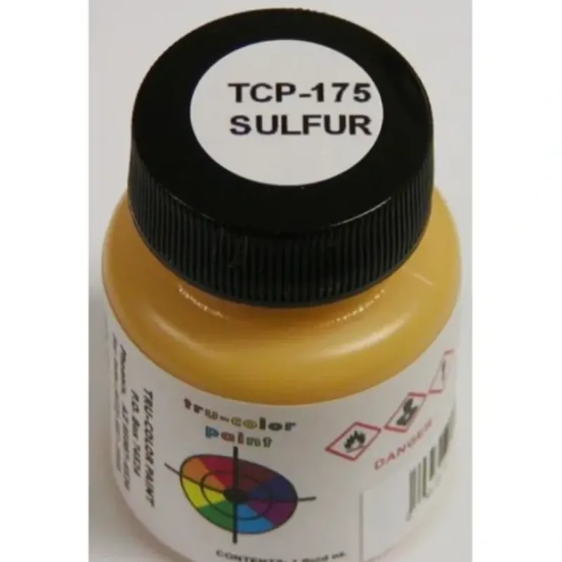 Tru-Color Paint, TCP-175, Air Brush Ready, Sulfur (Flat), 1oz - Model Train Junction: Quality Parts and Art Supplies Online