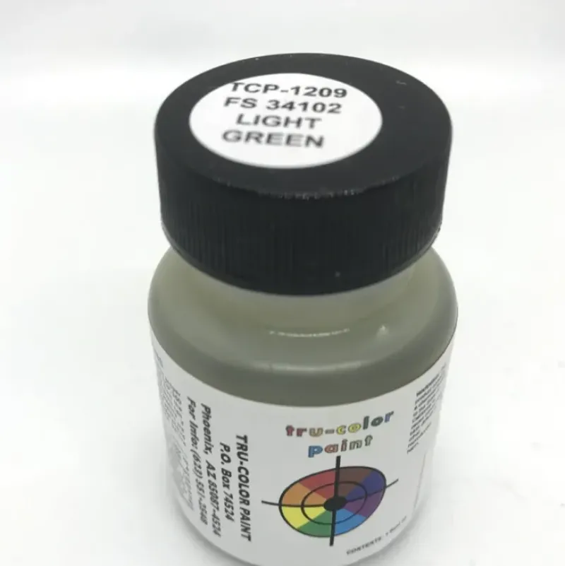 Tru-Color Paint, TCP-1209, Air Brush Ready, FS 34102 Light Green, 1 oz - Model Train Junction: Quality Parts and Art Supplies Hot