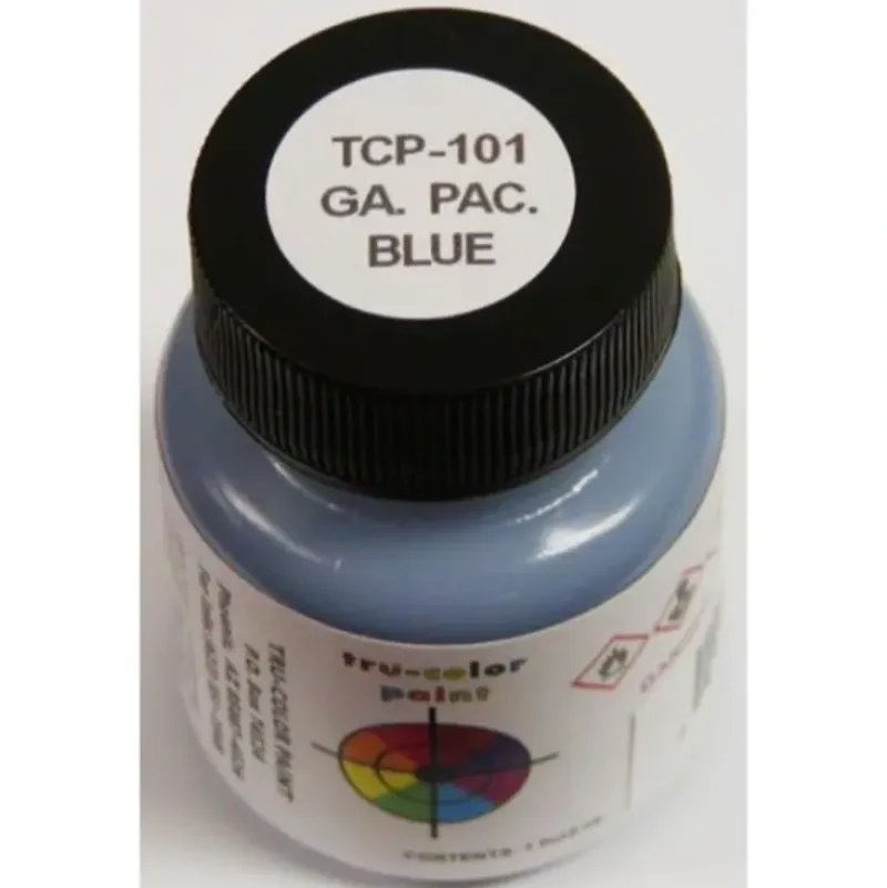 Tru-Color Paint, TCP-101, Air Brush Ready, Georgia Pacific Blue, 1oz - Model Train Junction: Quality Parts and Art Supplies Best