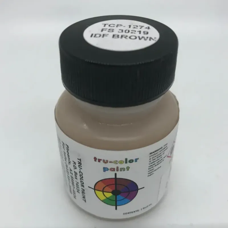 Tru-Color Paint, TCP-1274, Air Brush Ready, FS 30219 IDF Brown, 1 oz - Model Train Junction: Quality Parts and Art Supplies Discount