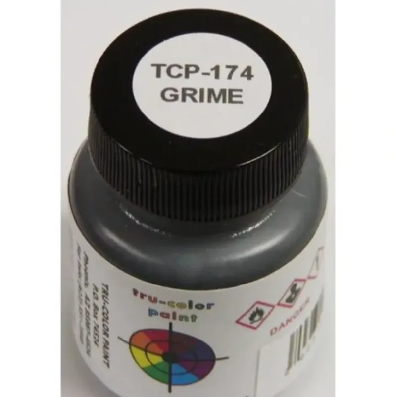 Tru-Color Paint, TCP-174, Air Brush Ready, Grime (Flat), 1oz - Model Train Junction: Quality Parts and Art Supplies Sale