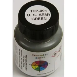 Tru-Color Paint, TCP-091, Air Brush Ready, US Army Green, 1 oz - Model Train Junction: Quality Parts and Art Supplies Hot