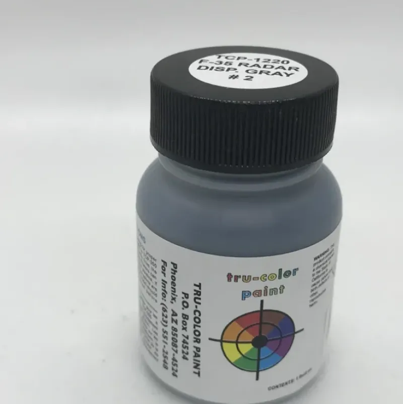 Tru-Color Paint, TCP-1220, Air Brush Ready, F-35 Radar Disp. Gray #2, 1 oz - Model Train Junction: Quality Parts and Art Supplies Clearance