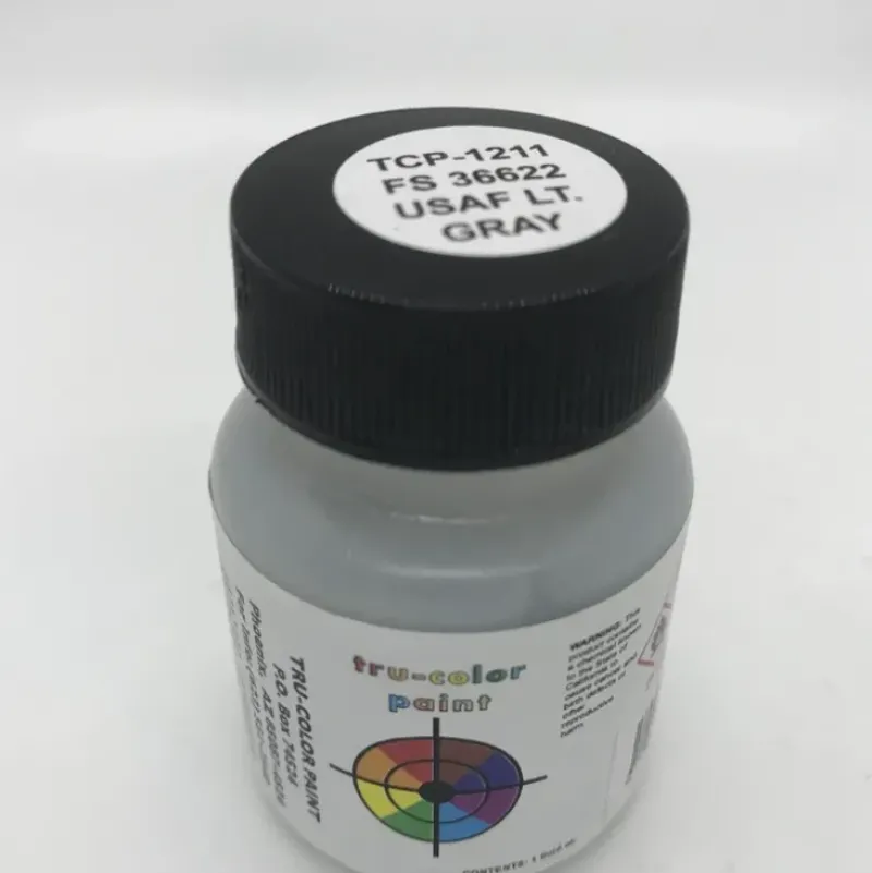 Tru-Color Paint, TCP-1211, Air Brush Ready, FS 36622 USAF Lt. Gray, 1 oz - Model Train Junction: Quality Parts and Art Supplies Discount