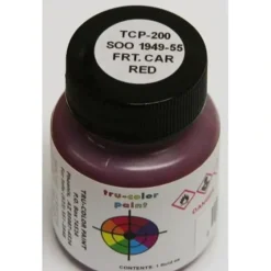 Tru-Color Paint, TCP-200, Airbrush Ready, SOO '49-'55 Freight Car Red, 1oz - Model Train Junction: Quality Parts and Art Supplies Hot