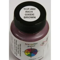Tru-Color Paint, TCP-082, Airbrush Ready, Rich Oxide Brown, 1 oz - Model Train Junction: Quality Parts and Art Supplies Hot