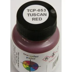 Tru-Color Paint, TCP-053, Airbrush Ready, Tuscan Red, 1 oz - Model Train Junction: Quality Parts and Art Supplies Online