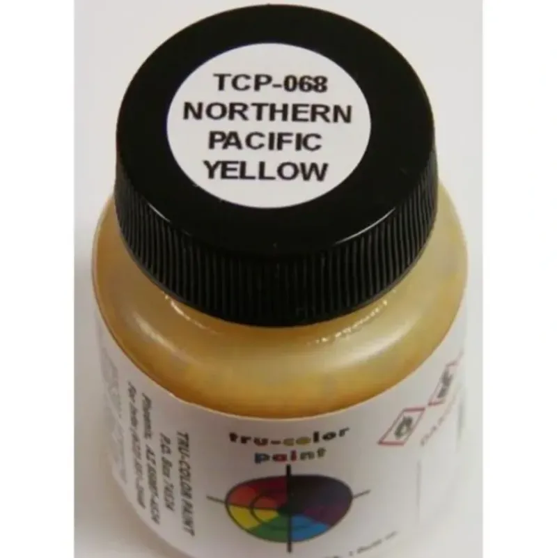 Tru-Color Paint, TCP-068, Airbrush Ready, Northern Pacific Yellow, 1 oz - Model Train Junction: Quality Parts and Art Supplies Outlet