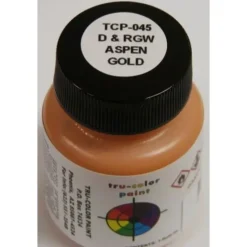 Tru-Color Paint, TCP-045, Airbrush Ready, Rio Grande Aspen Gold, 1 oz - Model Train Junction: Quality Parts and Art Supplies Outlet