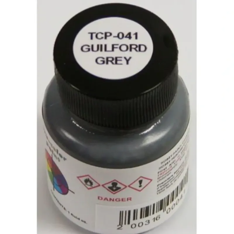 Tru-Color Paint, TCP-041, Airbrush Ready, Guilford Gray, 1 oz - Model Train Junction: Quality Parts and Art Supplies Best