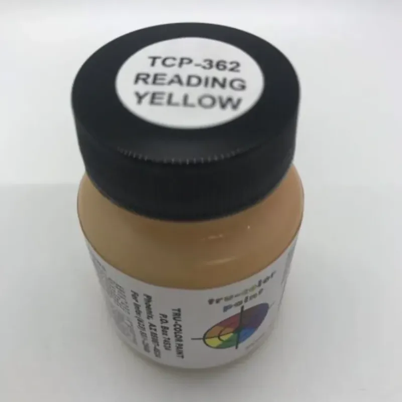Tru-Color Paint, TCP-362, Airbrush Ready, Reading - Yellow, 1 oz - Model Train Junction: Quality Parts and Art Supplies Clearance