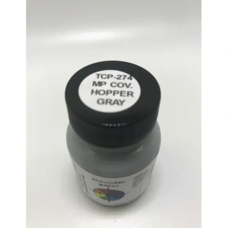 Tru-Color Paint, TCP-274, Airbrush Ready, Missouri Pacific Covered Hopper Gray, 1 oz - Model Train Junction: Quality Parts and Art Supplies Clearance