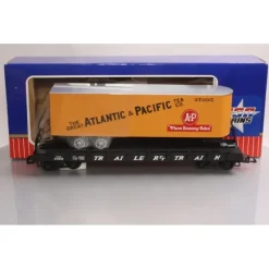 USA Trains 1760 G Atlantic & Pacific Flat Car with Piggyback Trailer - Model Train Junction: Quality Parts and Art Supplies Sale