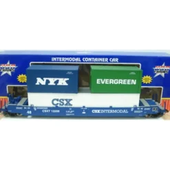 USA Trains 17129 G CSX Gunderson Husky Stack with 2 Containers #1 - Model Train Junction: Quality Parts and Art Supplies Best