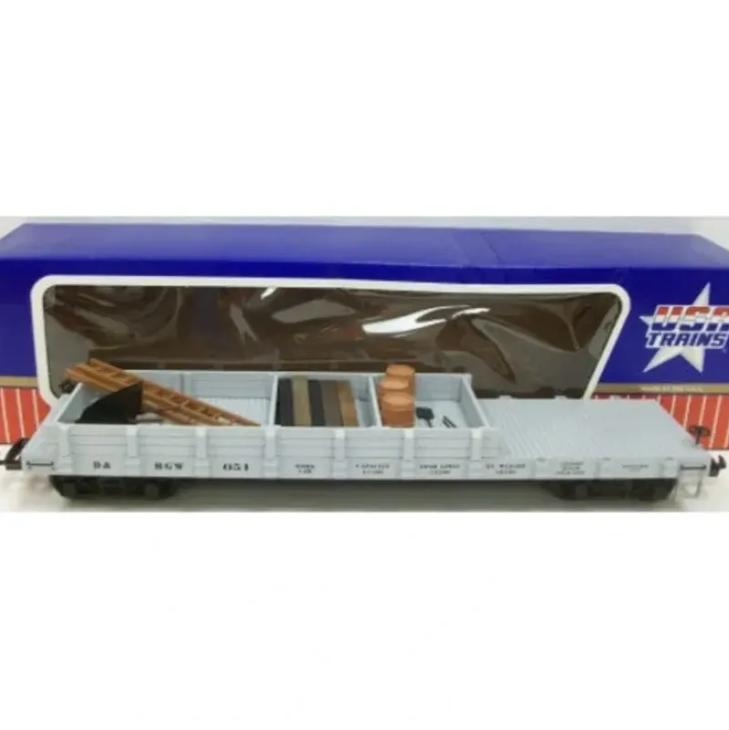 USA Trains 1822 G Denver and Rio Grande Western Flat Car with Maintenance Load - Model Train Junction: Quality Parts and Art Supplies New
