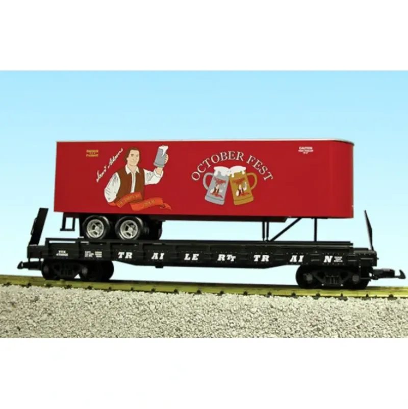 USA Trains 17026 G Sam Adams Piggyback Flat Car - Plastic Wheels - Model Train Junction: Quality Parts and Art Supplies Discount