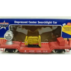 Trains*USA Trains R17321 G ATSF Depressed Center Flat Car with Searchlight - Model Train Junction: Quality Parts and Art Supplies