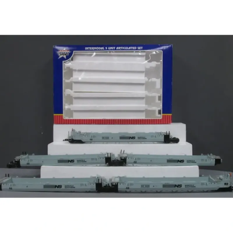 USA Trains R17159 G Gauge NS Intermodal 5 Unit Set w/o Containers (Metal Wheels) - Model Train Junction: Quality Parts and Art Supplies Discount