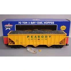 USA Trains R14019 G Peabody 70-Ton 3-Bay Coal Hopper with Coal Load #6632 - Model Train Junction: Quality Parts and Art Supplies Discount