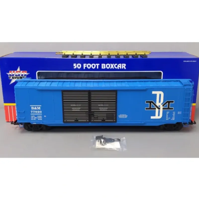 USA Trains R19317B G Boston & Maine 50' Steel Box Car w/AAR Double Door #77020 LN/Box - Model Train Junction: Quality Parts and Art Supplies Discount