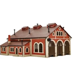 Vollmer 47609 N Three-Track Locomotive Shed Building Kit - Model Train Junction: Quality Parts and Art Supplies Best