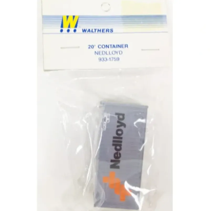 Trains*Walthers 933-1759 HO Nedlloyd 20' Container - Model Train Junction: Quality Parts and Art Supplies