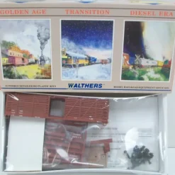Walthers 932-3411 HO Santa Fe 40' Stock Car W/Outside Braced Wood Ends Kit - Model Train Junction: Quality Parts and Art Supplies Hot