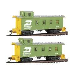 Walthers 932-27563 HO Scale Burlington Northern 30' 4 Window Caboose 2 Pack LN/Box - Model Train Junction: Quality Parts and Art Supplies Sale
