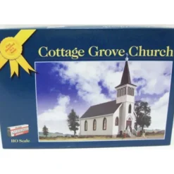 Walthers 933-3606 HO Scale Cottage Grove Church Gold Ribbon Series Building Kit - Model Train Junction: Quality Parts and Art Supplies Clearance