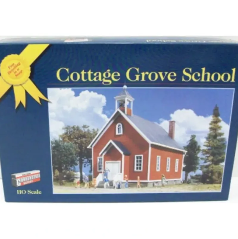 Walthers 933-3607 HO Scale Cottage Grove School Kit - Model Train Junction: Quality Parts and Art Supplies New