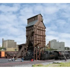 Walthers 933-2922 HO Wood Coaling Tower Industrial Structure Kit - Model Train Junction: Quality Parts and Art Supplies Best
