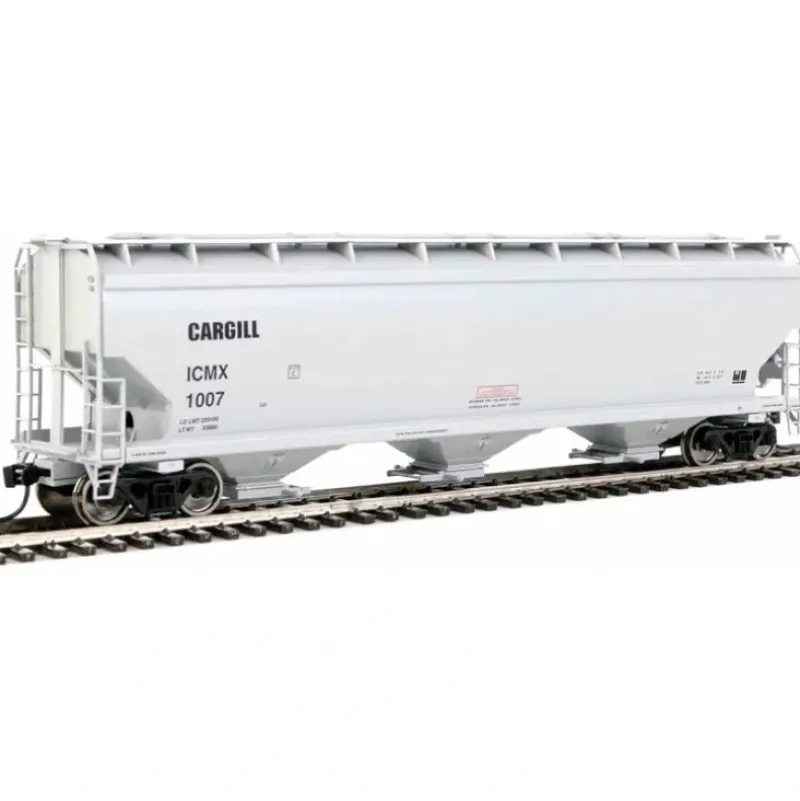 Walthers Mainline, HO Scale, 910-7728, 60' NSC 5150 3-Bay Covered Hopper, Covered Hopper, Cargill (ICMX), #1124 - Model Train Junction: Quality Parts and Art Supplies Best