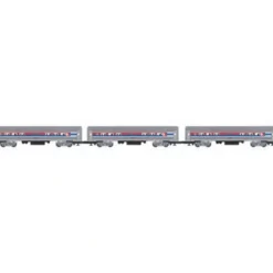 Williams 43501 Amtrak 60 Ft. Amfleet PH III Passenger Car 3-Pack - Model Train Junction: Quality Parts and Art Supplies Clearance