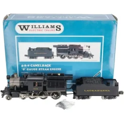 Trains*Williams 5016 3Lackawanna 4-6-0 Camelback Steam & Tender (3-Rail) #1024 EX/Box - Model Train Junction: Quality Parts and Art Supplies