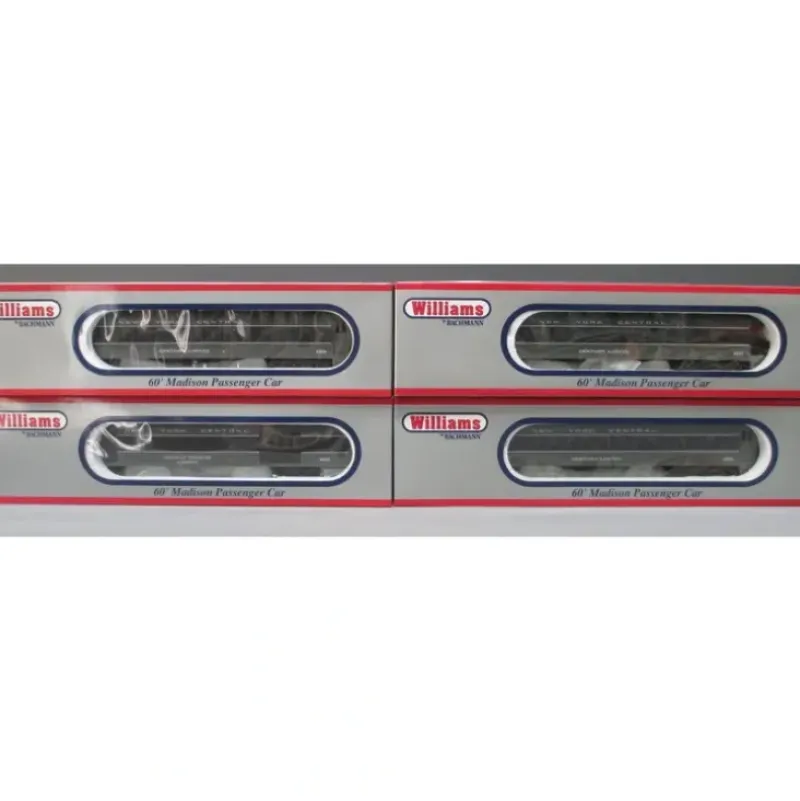 Williams 43459 NYC 60 Ft. Madison Passenger Car 4-Pack - Model Train Junction: Quality Parts and Art Supplies Outlet