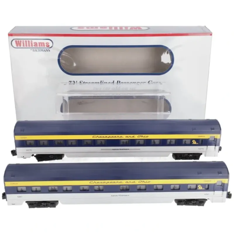 Williams 43105 O Gauge C&O 72 Ft. Streamline Passenger 2-Pack - Model Train Junction: Quality Parts and Art Supplies Best